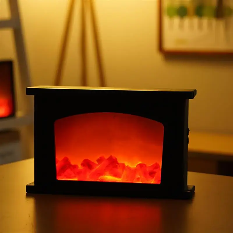 LED Flame Lantern Lamps Simulated Fireplace Effect Light USB Or Battery Powered Lamp Night Room Decor | Лампы и освещение