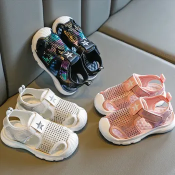

Toddler Baby Beach Shoes Girls Boys Closed-toe Summer Sandals Camouflage Casual Sneakers Soft Bottom Slip-resistant Sandalias