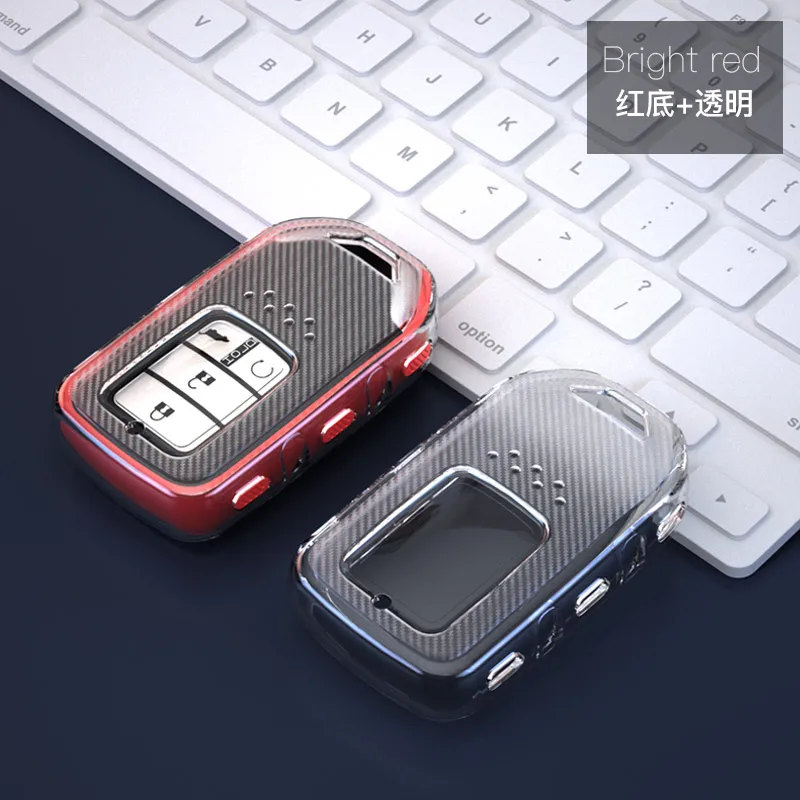 

Fashion TPU Car Key Fob Pocket Cover Case For Honda Civic CR-V HR-V Accord Jade Crider Odyssey 2015 - 2018 Remote Protector