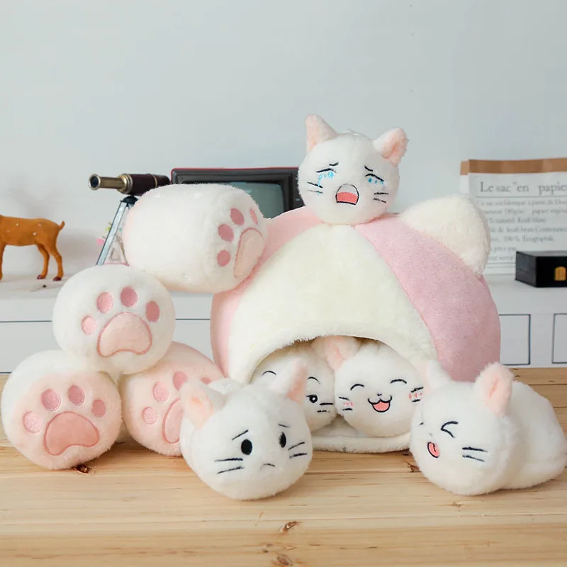 Плюшевая игрушка «Кот» креативный маленький коготь кошка гнездо плюшевая игрушка мягкое животное кукла дети игрушки подарок на день рождения для детей