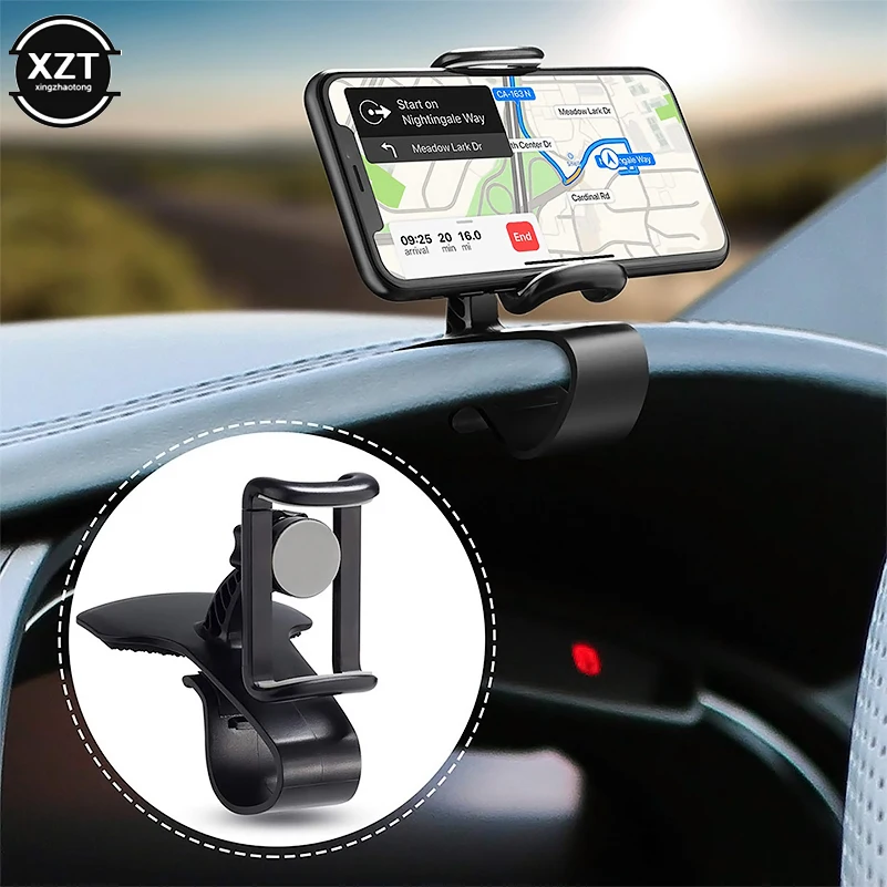 Dashboard Car Phone Holder 360 Degree Mobile Phone Stand Holder Grip In
