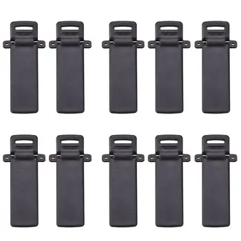 

10Pcs Walkie Talkie clamps Spare Part Back Belt Clip for Baofeng 2-way Radio UV5R For Baofeng intercom UV5R / 5RA / 5R + / 5RB /