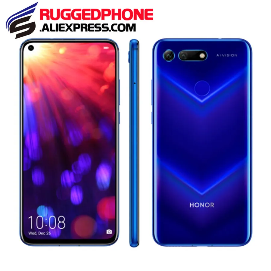 

Global Version honor V20 LTE Mobile Phone 8 RAM 128GB ROM 6.4" Kirin 980 OctaCore Andorid 9 Fast Charge View 20 NFC Phone