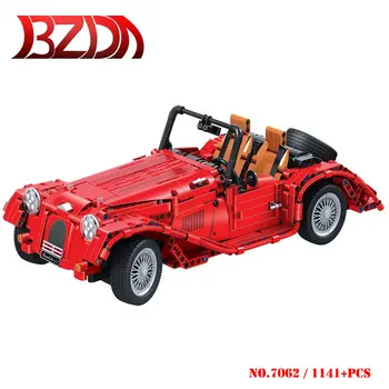 

BZDA Technical car series Red Convertible classic car 1141PCS Model Building blocks DIY Assembling Building block Kids Toys Gift