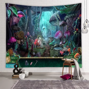 

Make Your Home Different Magic World Tapestry Castle Forest Background Painting Health Wall Painting Home Decoration Cloth
