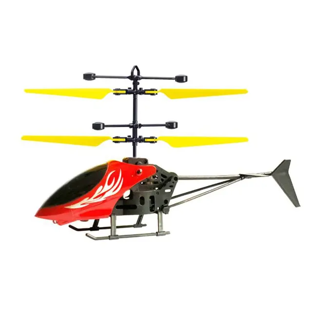 Flying Mini Guide Airplane Remote Control Airplane Helicopter Children Plastic Flashing Light Red Toy 3