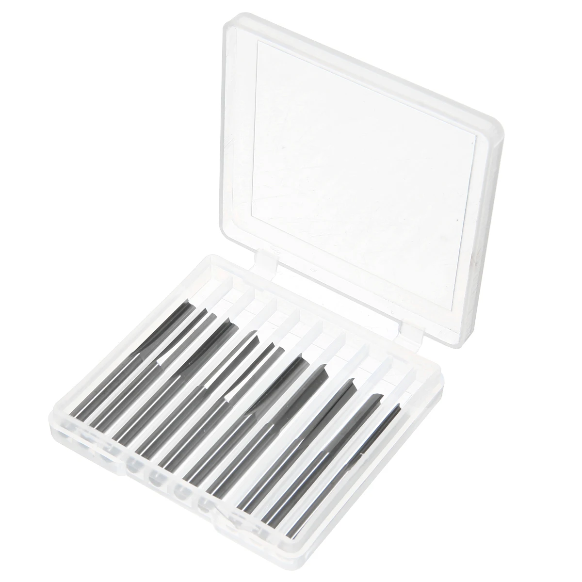 10pcs 2 Flute Straight Slot Milling Cutter Set Tungsten Steel CNC Router Bits 17mm Length For Wood MDF