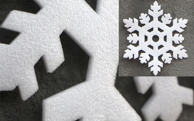 12 Fiocchi Di Neve Glitterati Bianchi Per Addobbi Natalizi - Decorazioni Per Albero Di Natale Con Corda Sospensione Inclusa