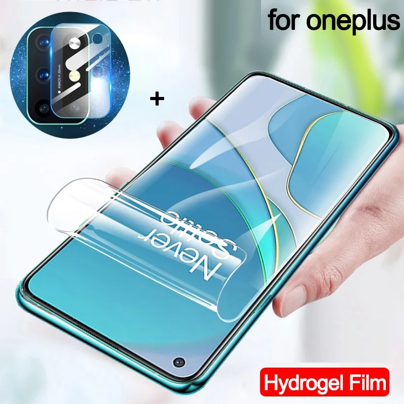 Pellicola Hydrogel + Vetro Della Fotocamera Per One Plus 8T Pellicola Salvaschermo One Plus 7T 8T Oneplus8 7Pro Hidrogel Oneplus Nord N100 N10 5G