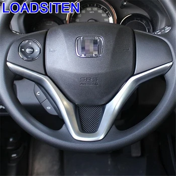 

Auto Modified Chromium Automobile Steering Wheel Interior Decoration Accessory Trim Protecter Sticker Strip 18 19 FOR Honda Fit