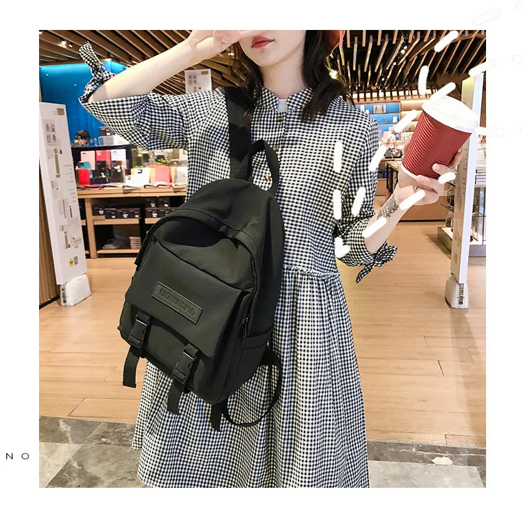 SHYAA Backpack Women Backpack Fashion Women Shoulder Bag Solid Color School Bag for Teenage Girl Children Backpacks Travel Bag