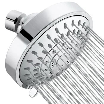 

SHGO HOT-High Pressure Shower Head,5 Settings Showerhead with Adjustable Metal Swivel Ball Joint,Excellent Shower Experience Eve