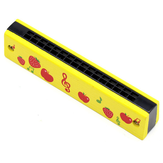 Holes Cute Harmonica Musical Instrument Montessori Educational Toys Cartoon Pattern Kids Wind Instrument Children Gift Kids