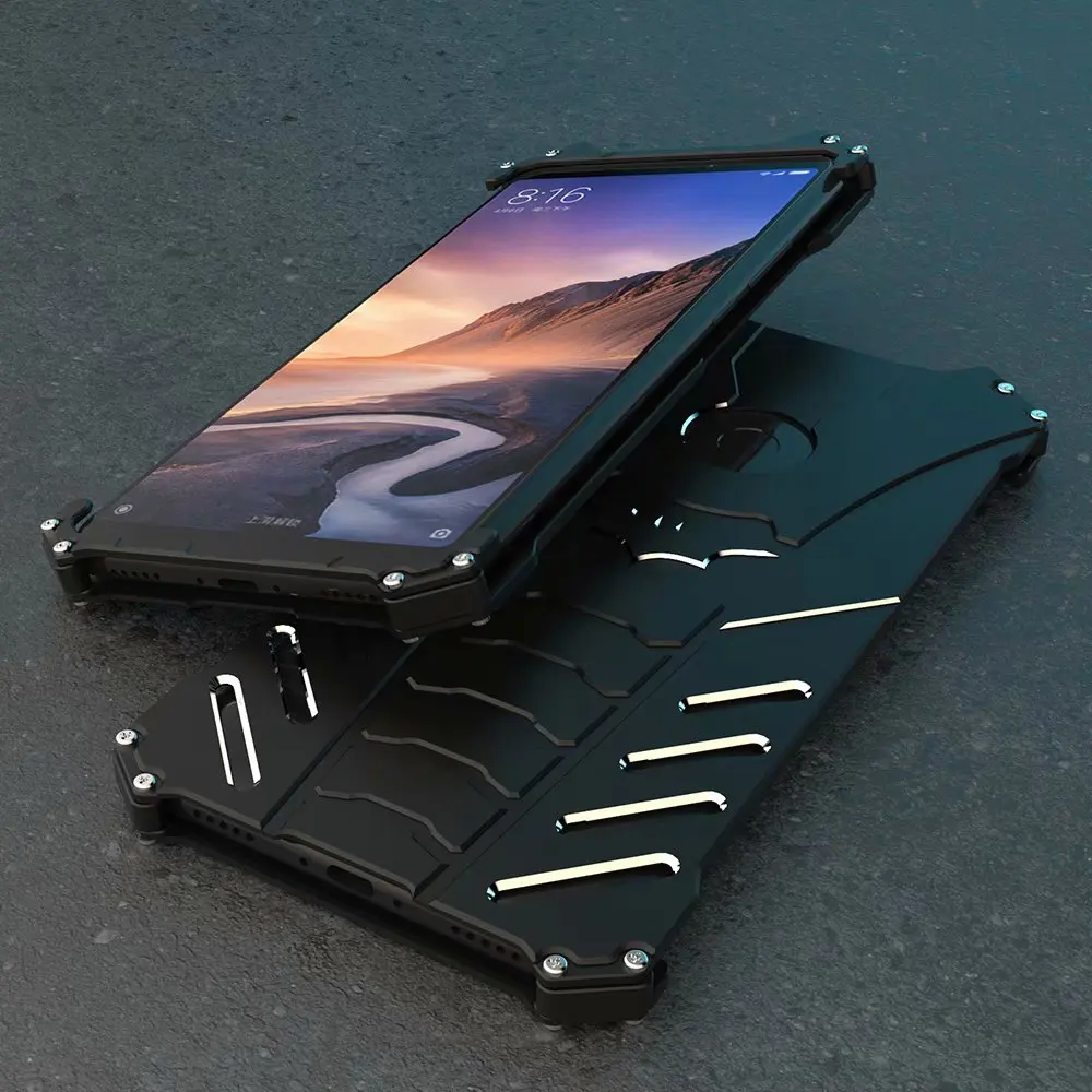 R-JUST для Xiaomi Max 3 металлический бронированный Алюминиевый чехол для телефона для Xiaomi 6X Max 2 8 SE Бэтмен сверхпрочный защитный корпус