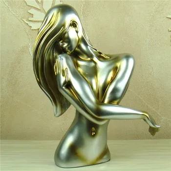 

ABSTRACT NAKED WOMAN BUST HANDMADE RESIN BELLE SCULPTURE HUMAN BODY ART ORNAMENT LOVER'S GIFT CRAFT FOR PARLOR DECOR FURNISHING