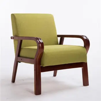 

Japanese Single Sofa Small Family Modern Simple Leisure Simple European Double Three Person Solid Wood Garden Sofa Chair