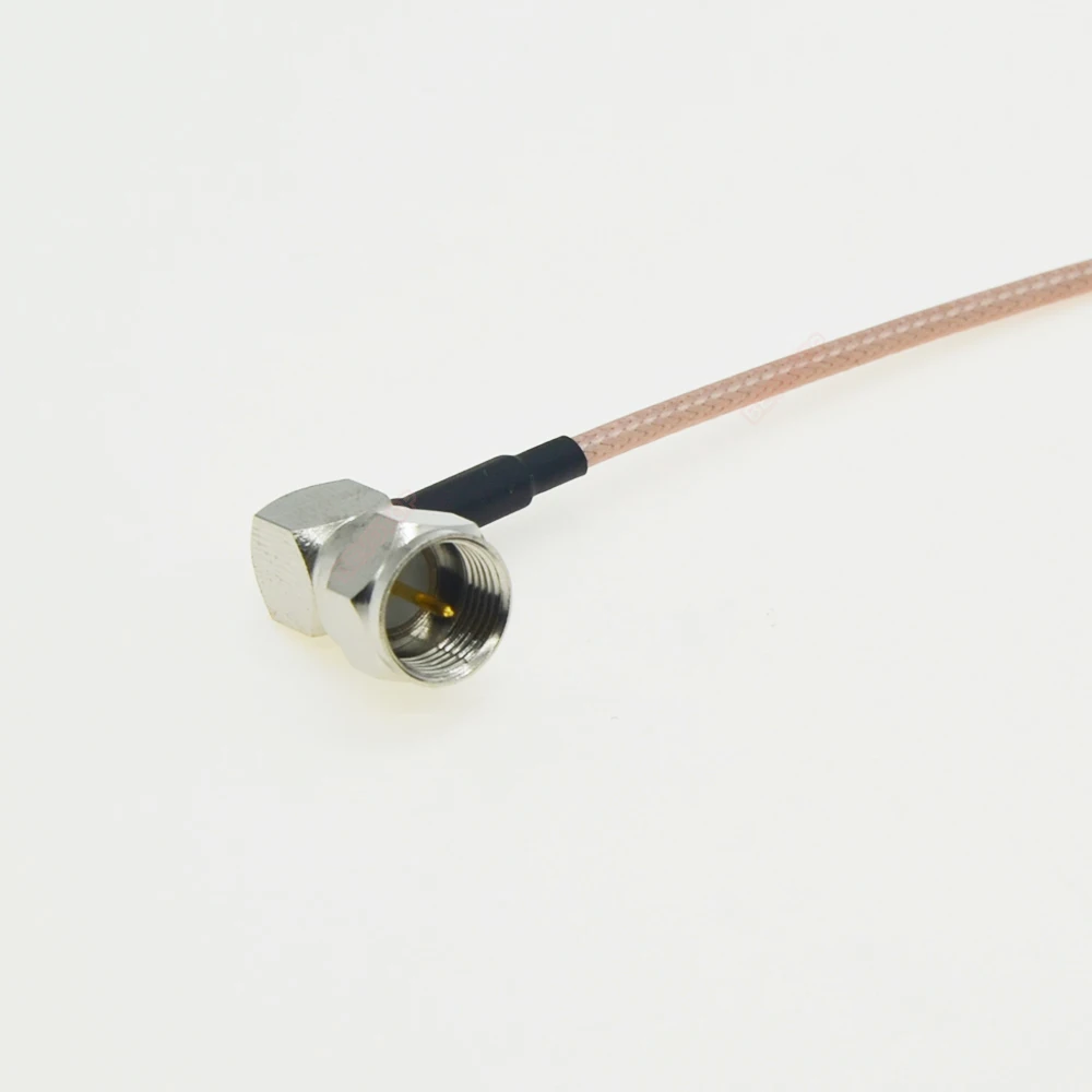RF Connector Cable Jumper Cable Coaxial Cable Connector RF Coaxial Cable RF Connector Cable Connector Coaxial Connector RG179 Cable 75 Ohm F Male Plug to F Male 90&deg; Right Angle Plug Cable RF Coaxial Extension Pigtail for TV Set-top Box DIY Jumper