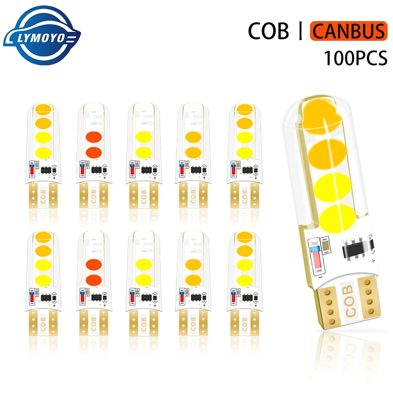 

100pc Car Led T10 W5W 194led Dual Flash Strobe Lights Silicone Canbus Clearance Reading Lincese Plate Lamp Door Dome Light 12V
