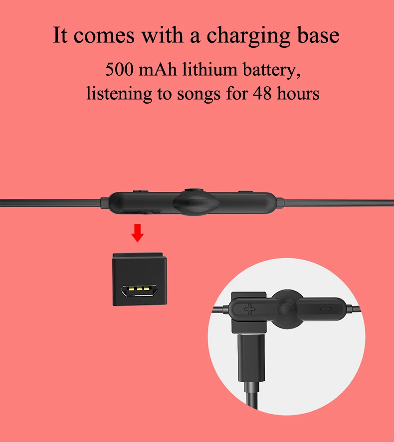 Для iPhone, samsung, huawei, xiaomi Q5, спортивные беспроводные bluetooth наушники, наушники-вкладыши, 48Hrs Talktime с микрофоном, тяжелый бас