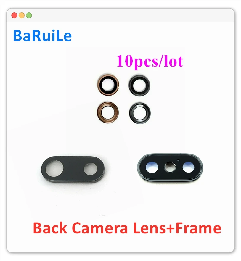 Стеклянное кольцо для объектива задней камеры BaRuiLe 10 шт. iPhone 7 8 Plus 6S 6P 7G P с рамкой