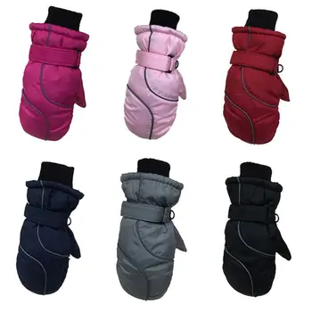 

Children Thick Warm Stitching Ski Gloves Fashion Waterproof Windproof Outdoor Kids Girls Boys Mittens