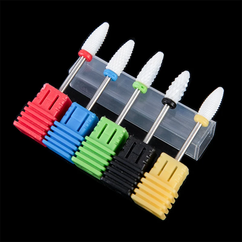 Nail Drill Bits Ceramic Nail Drill Bit For Electric Manicure Drills Machine Milling Cutter Nail Files er Art Equipment Accessory