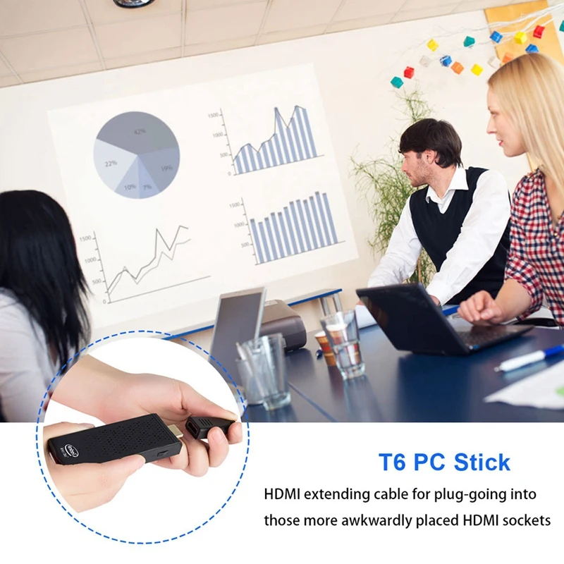 T6 Pro Stick мини ПК карманный компьютер мини Безвентиляторный Windows 10 2 Гб Ram 32 ГБ Rom Intel Atom X5-Z8350 4K Bt4.0 Wifi Usb 3,0