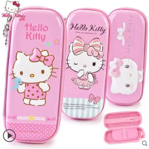 HelloKitty ручка сумка для учеников начальной школы милый большой емкости канцелярская коробка 3D Водонепроницаемый многослойный канцелярский мешок для