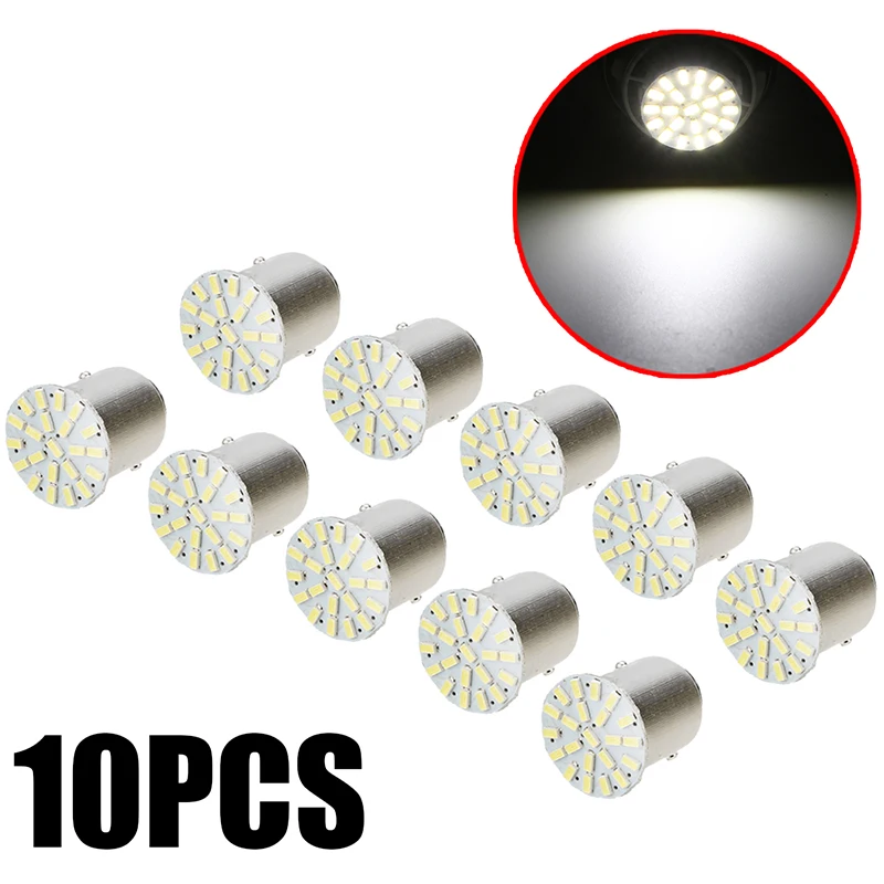 10pcs 12V 1157 22SMD P21W BAY15D LED Bulb Car Auto Front Lights Brake Lights Turn Lights Parking Lamp Bulbs FOR Car Lighting