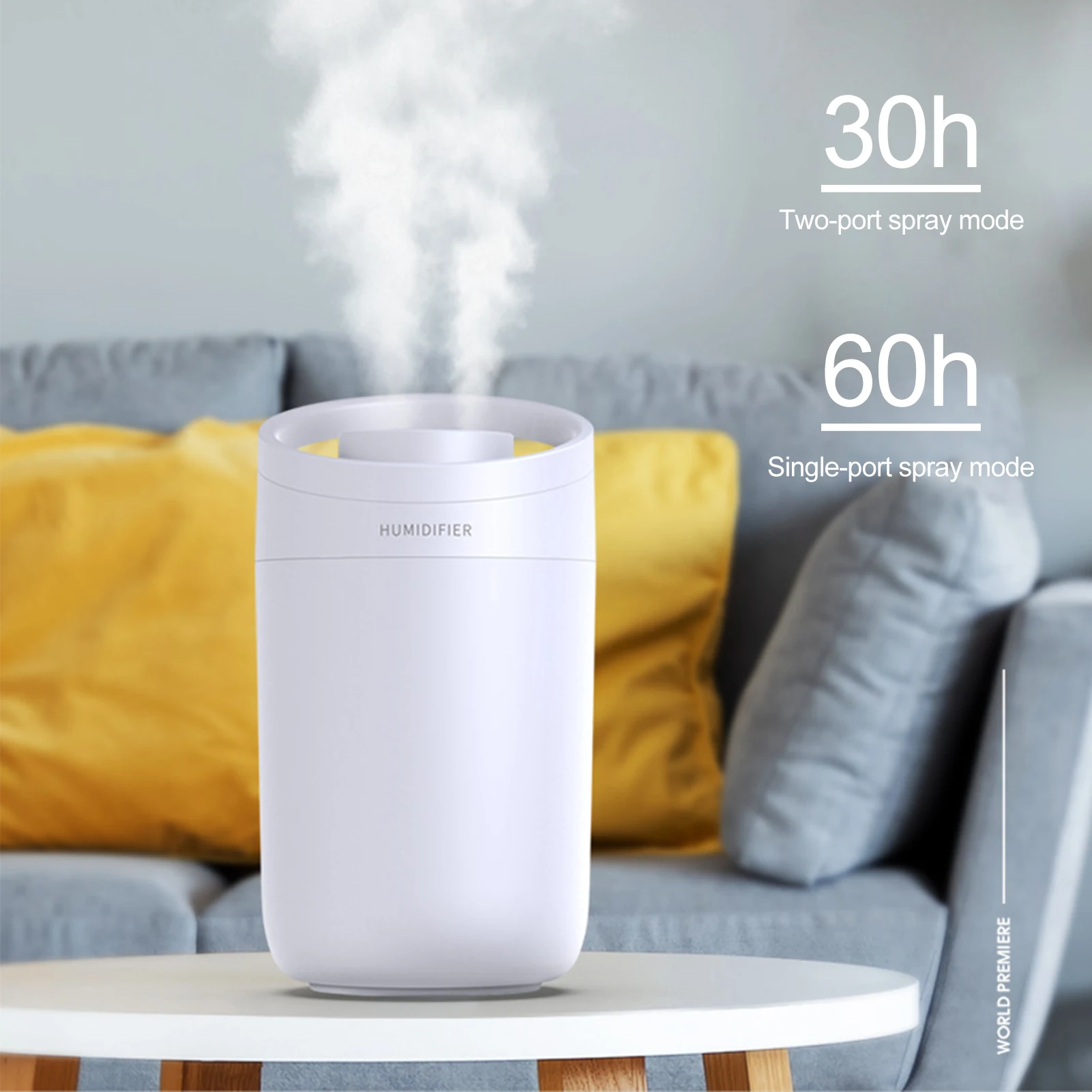 

3L Mist Humidifier Large Capacity for Home Dual Mists Aromatherapy Humidifiers Diffusers Essential Oil Diffuser Auto Shut-Off
