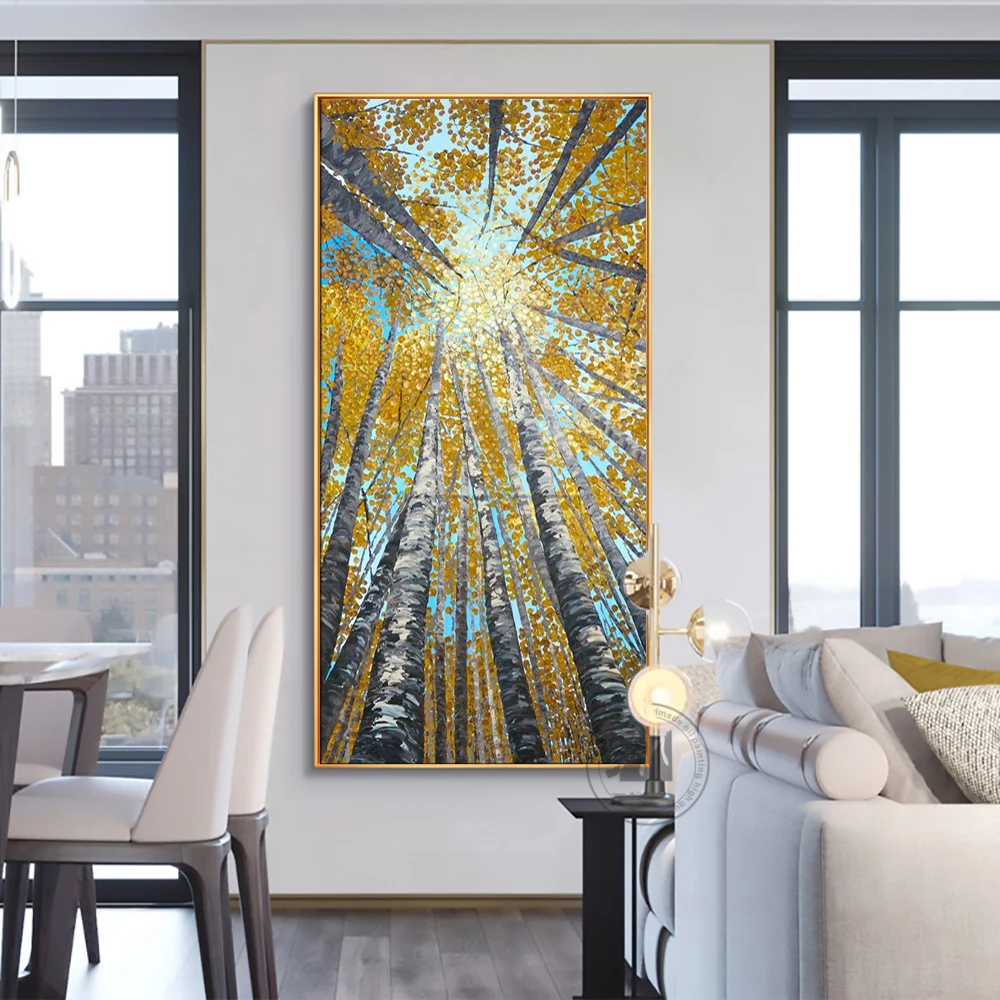 Large Vertical modern painting decorative pictures abstract art