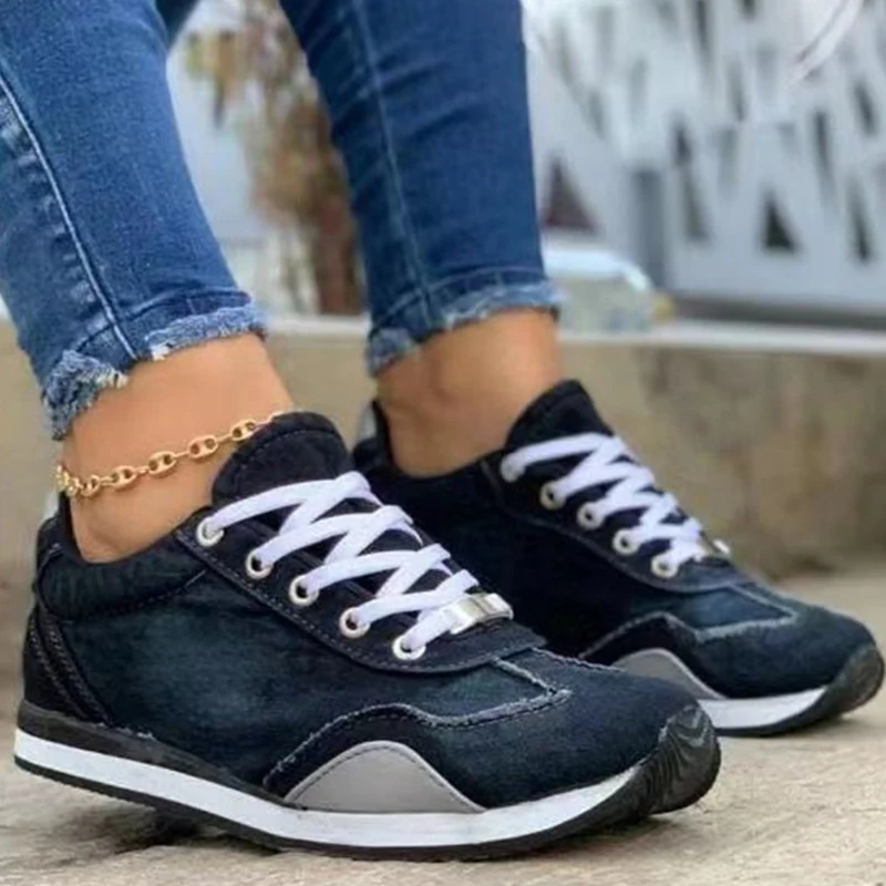 denim platform sneakers