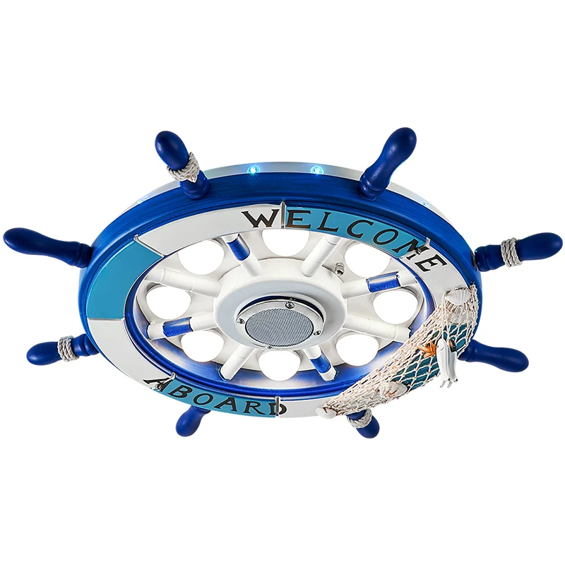 

The Mediterranean Cartoon Originality Personality Rudder Boy Bedroom Princess Room Girl Children Room Lamp