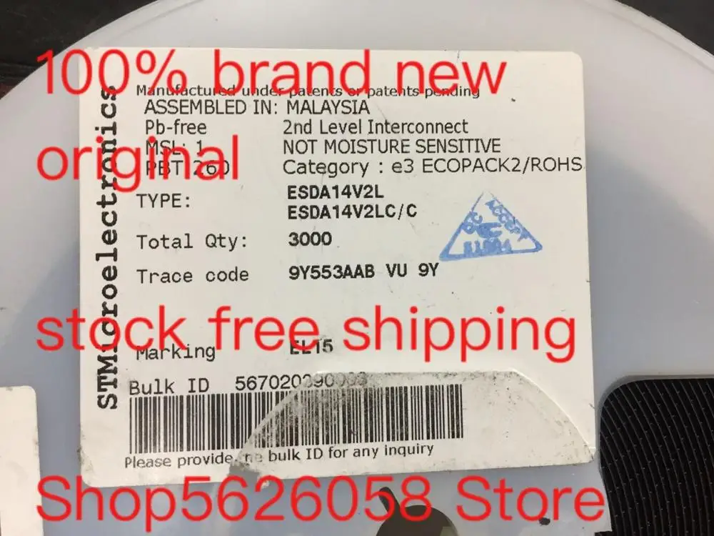 ESDA14V2L SOT23 3 100% новый оригинальный Бесплатная доставка 50 шт./лот в наличии|Умные