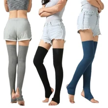 Зимние женские носки, гетры, для взрослых, для отдыха, длинные, до бедра, для женщин, очень длинные сапоги, выше колена, вязаные, танцевальные носки, гетры