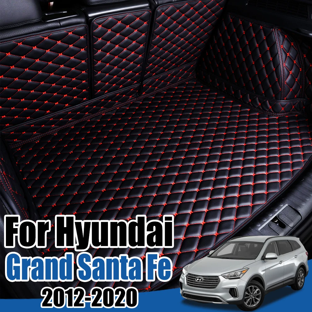Кожаный коврик для багажника автомобиля Hyundai Grand Santa Fe XL 2013 2014 2015 2016 2017 2018| |