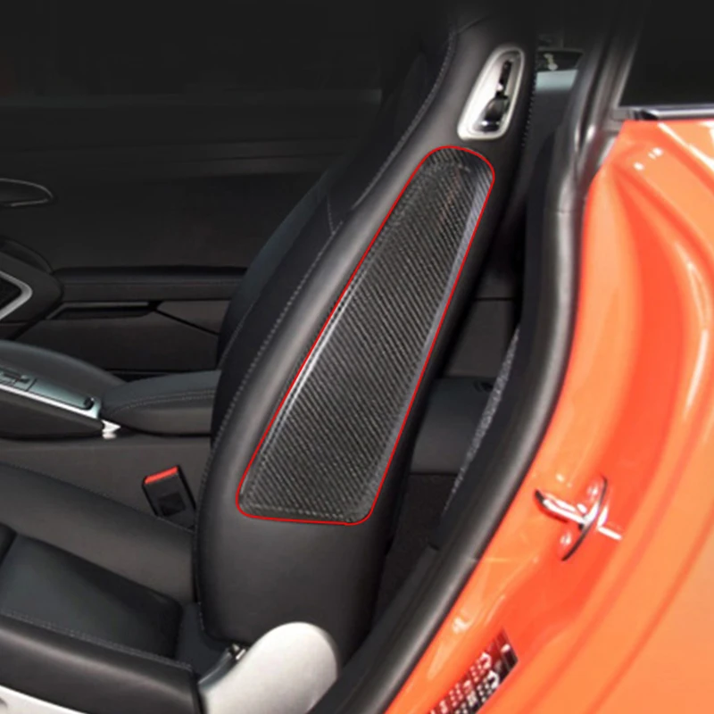 Накладка для автомобильного сиденья из настоящего углеродного волокна для Porsche 911 2013- для Porsche 718- автомобильные аксессуары
