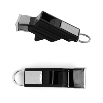 

Portable Coach Whistle Kit Lightweight Detachable Loud Referee Whistles Finger Clip Teeth Guard Rope Storage Box Set Tools