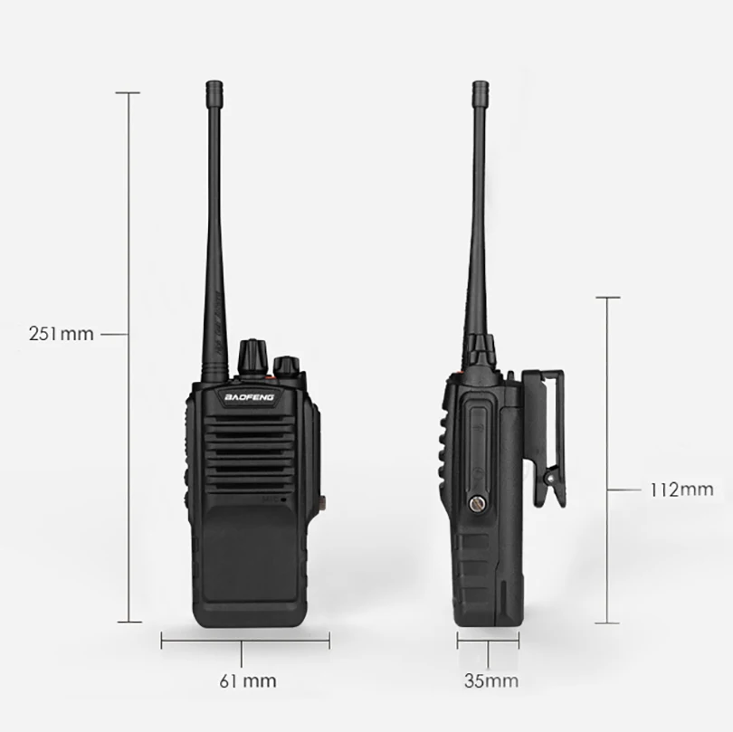 Комплект из 2 предметов 8 Вт BF 9700 UHF иди и болтай Walkie Talkie “иди Водонепроницаемый