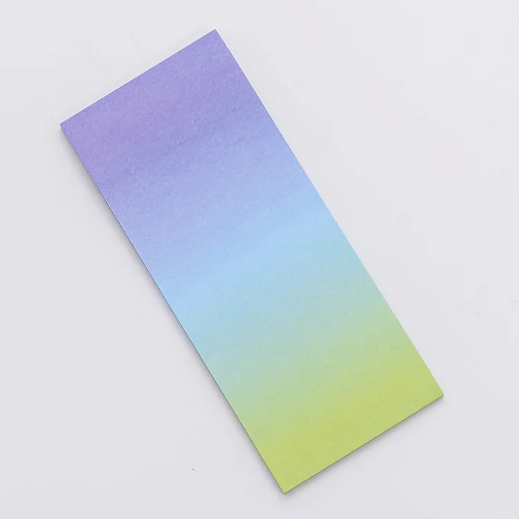 Kawaii градиентный блок Post memo pad липкая бумага для заметок Memopad стикер милый флэш исследование карты канцелярские товары для школы офисные аксессуары - Цвет: purple yellow