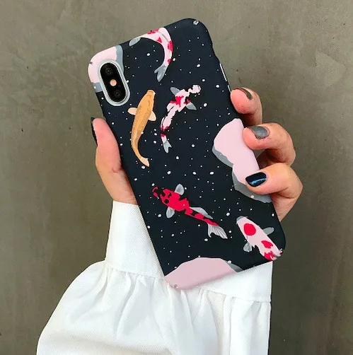Чехол для iPhone 8 Plus в японском стиле Необычные Чехлы X XR XS Max 7 6 6S полный жесткий
