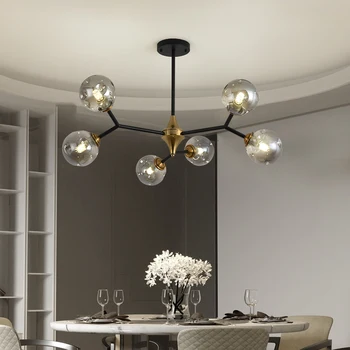 

Living room lamp chandelier home high-end simple modern designer headlight restaurant bedroom light luxury Nordic lamps 1915#