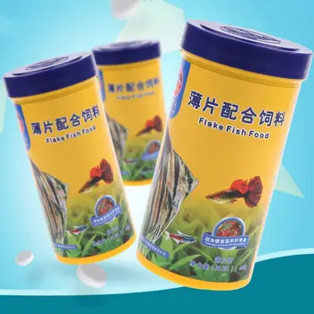 

Ornamental Fish Food Goldfish Guppies Small Medium Tropical Fishes Flakes Feed D08F