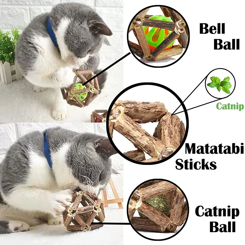 squirrel dog toy Natural Silvervine Sticks Mint Ball for Cats Catnip Sticks Matatabi Chew Sticks Molar Chew Toys for Cat Kitten Teeth Cleaning dog toys