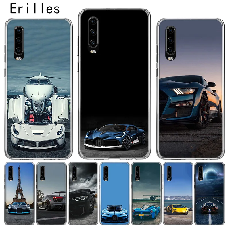 

Erilles Cool Sports Car Design Case For Honor 10 lite Cover For Huawei 8X 9X 20 lite 20i V20 Soft Shell Y5 Y6 Y7 Y9 2019 Shell