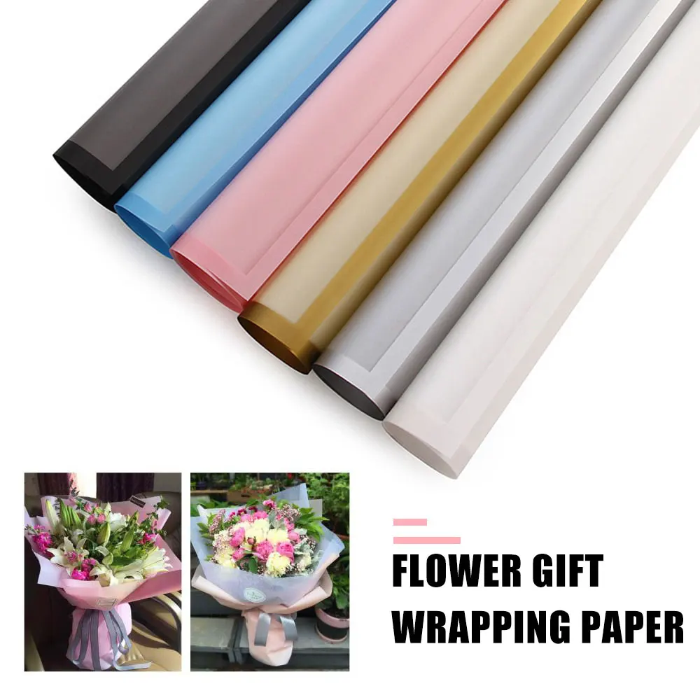 

Wedding Festival Valentine'S Day 20pcs/Pack Plastic 60*60cm Gifts Packing Paper Bouquet Packaging Paper Flower Wrapping Paper