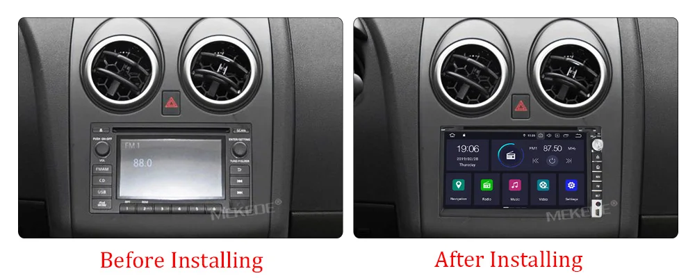 Clearance 7"Android 9.0 Car DVD Player  Universal Multimedia Player With Wifi  GPS Bluetooth Radio Stereo audio media 3