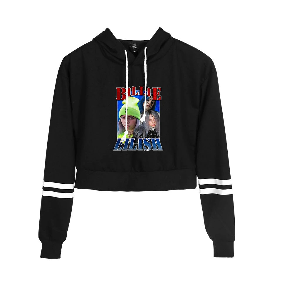New Fashion Billie Eilish crop Top Hoodies Sweatshirt Women Pullovers Billie Eilish Hoodies Casual women's/girl's orange Hoody