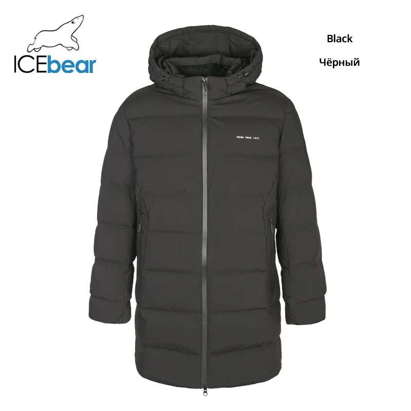 ICEbear брендовый мужской пуховик Повседневная модная зимняя куртка для мужчин пальто с капюшоном брендовая мужская одежда YT8117140 - Цвет: 1901
