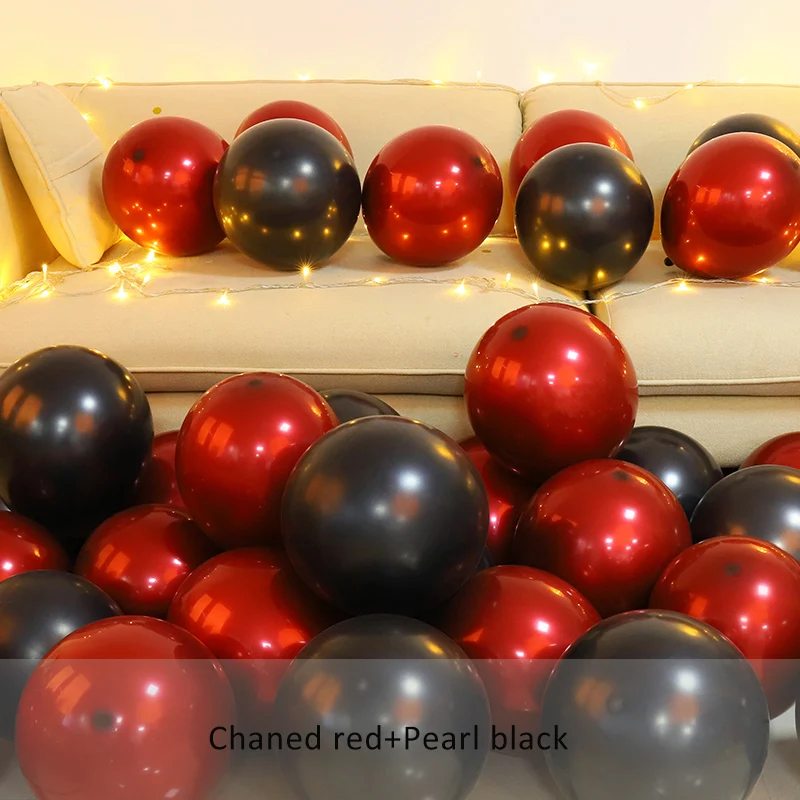 Хрустальный винный красный латексный шар, вечерние украшения на день рождения, металлические шары, 30 шт./партия, Свадебные товары на День святого Валентина